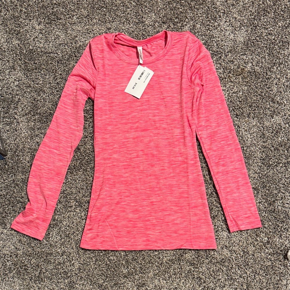 Pink Long Sleeve Athletic Top